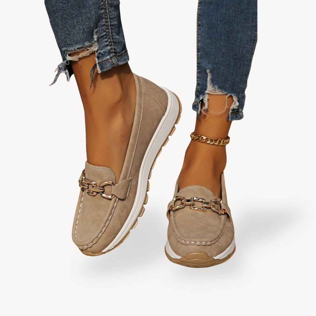 Comfortable Women's Suede Slip On Shoes - OutfitLondon