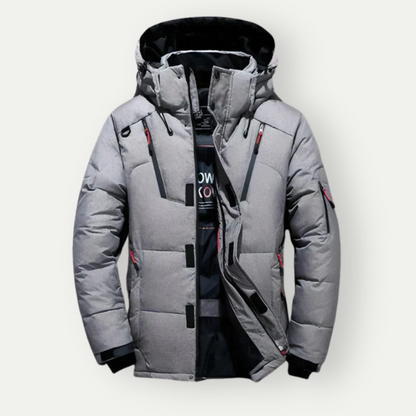 Warm Waterproof Quilted Hooded Puffer Coat
