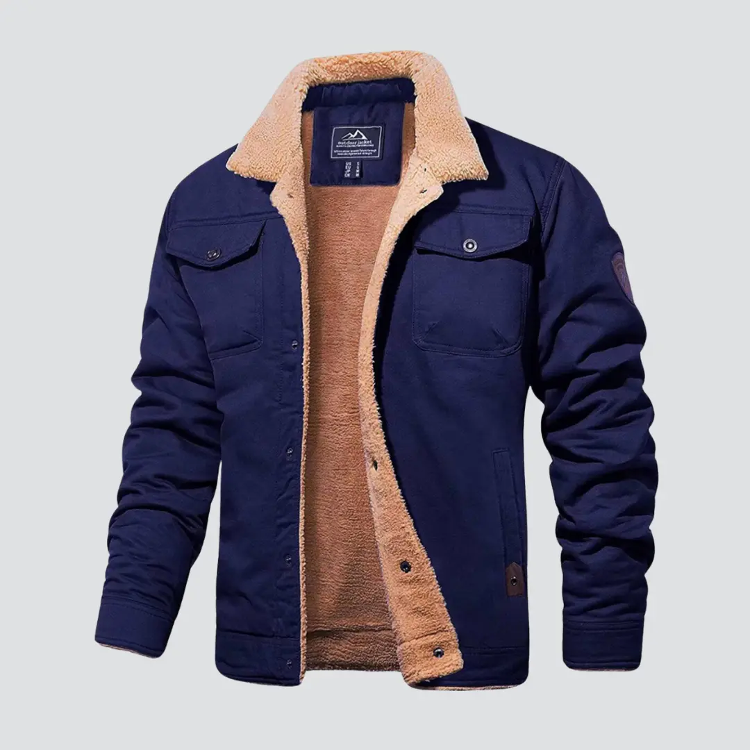 Fleece Lined Mens Winter Parka Coat