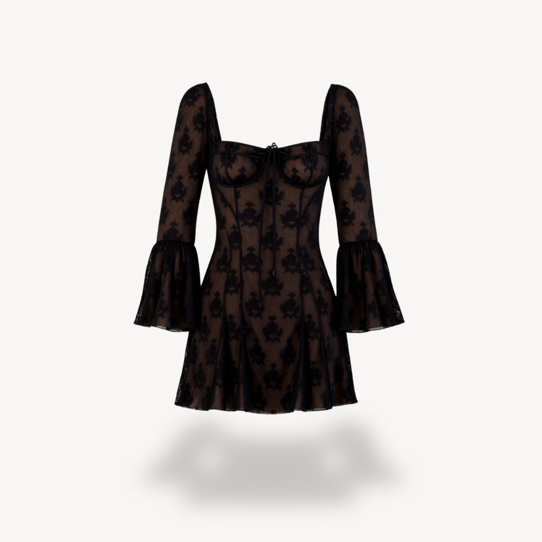 Elegant Lace Fit Mini Dress for Women