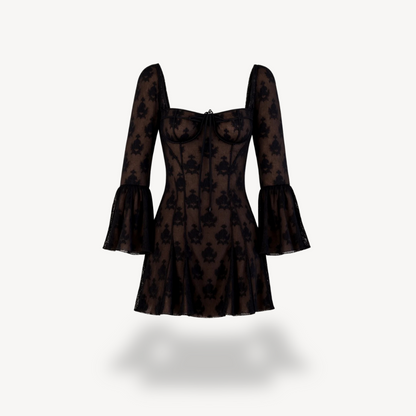 Elegant Lace Fit Mini Dress for Women