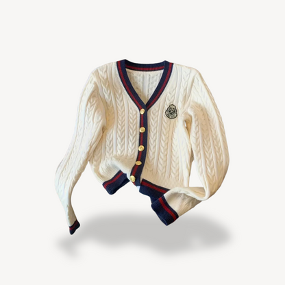 Classic Fit V-Neck Ladies Cardigan Sweater