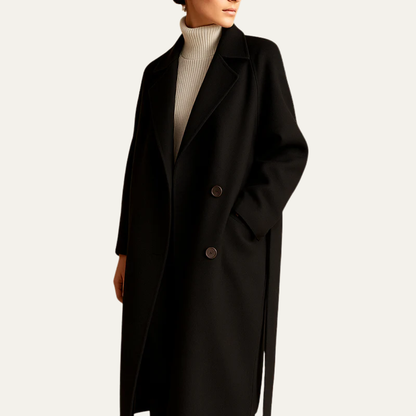 Ladies Large Warm Double Button Coat