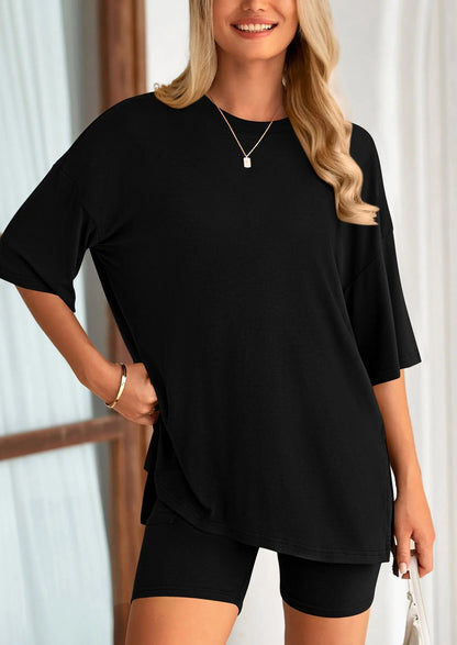 Comfy Summer Shorts Sleeveless Tank Two Piece Outfit