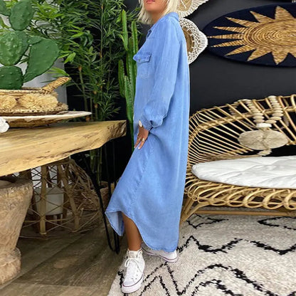 Relaxed Fit Blue Jeans Dress