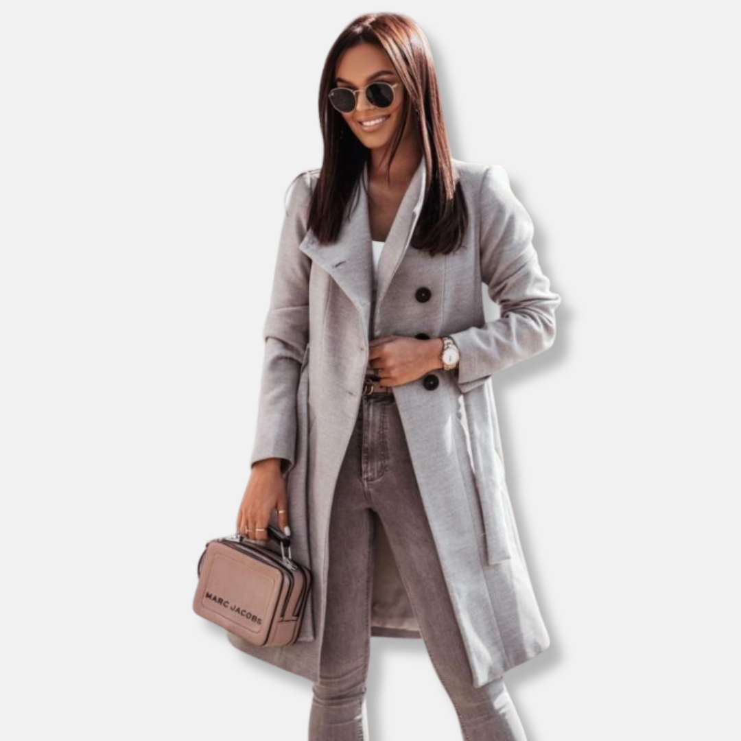 Classic Double Breasted Wool Women's Coat