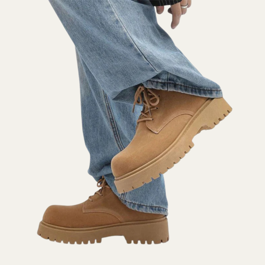 Classic Men's Leather Hiking Ankle Boots