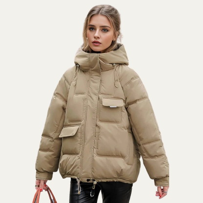 Waterproof Short Puffer Coat for Women