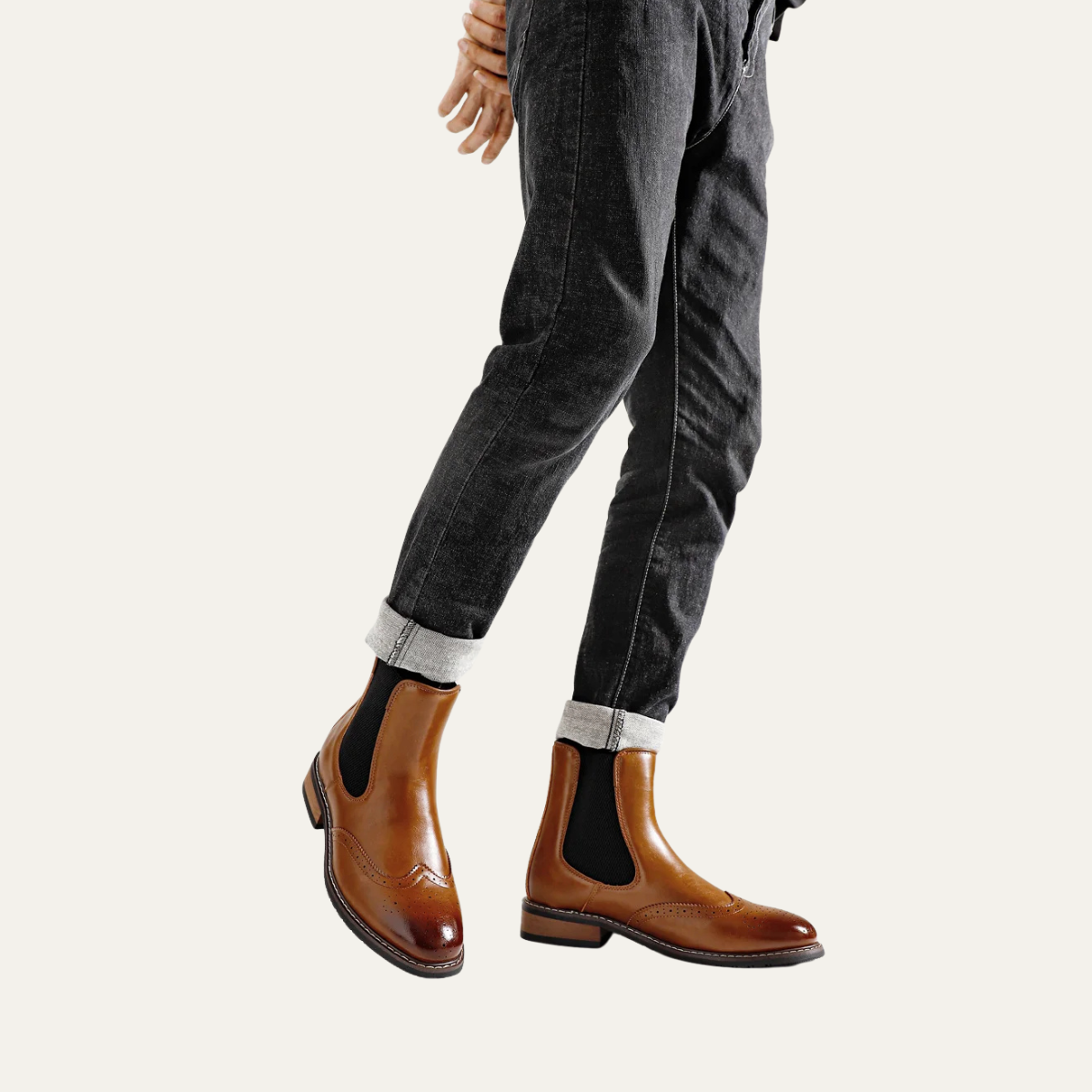 Stylish Men's Leather Ankle Chelsea Boots