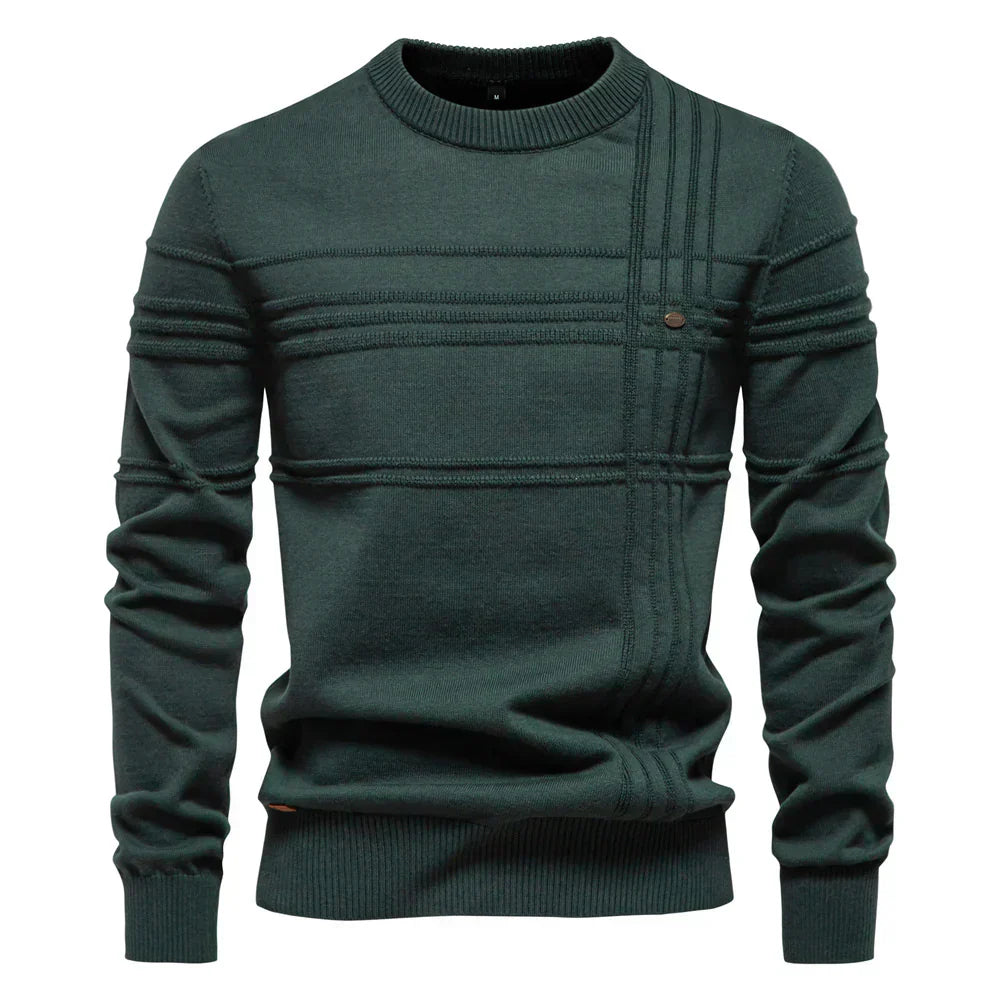 Classic Men's Patterned Crew Sweater