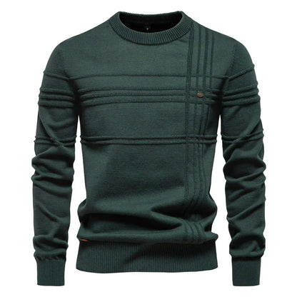 Classic Men's Patterned Crew Sweater