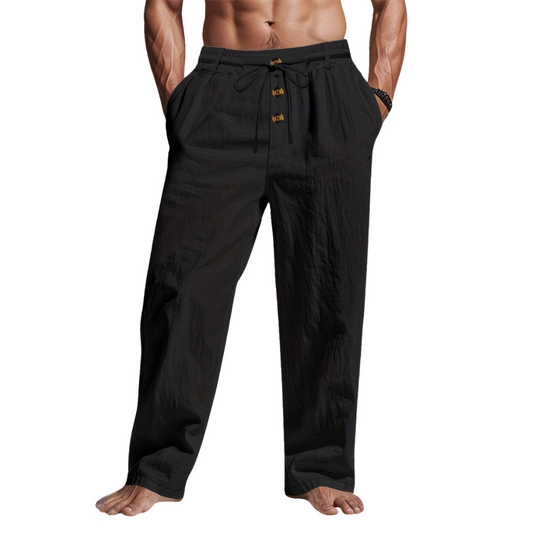 Relaxed Fit Elastic Waist Pants for Men - OutfitLondon