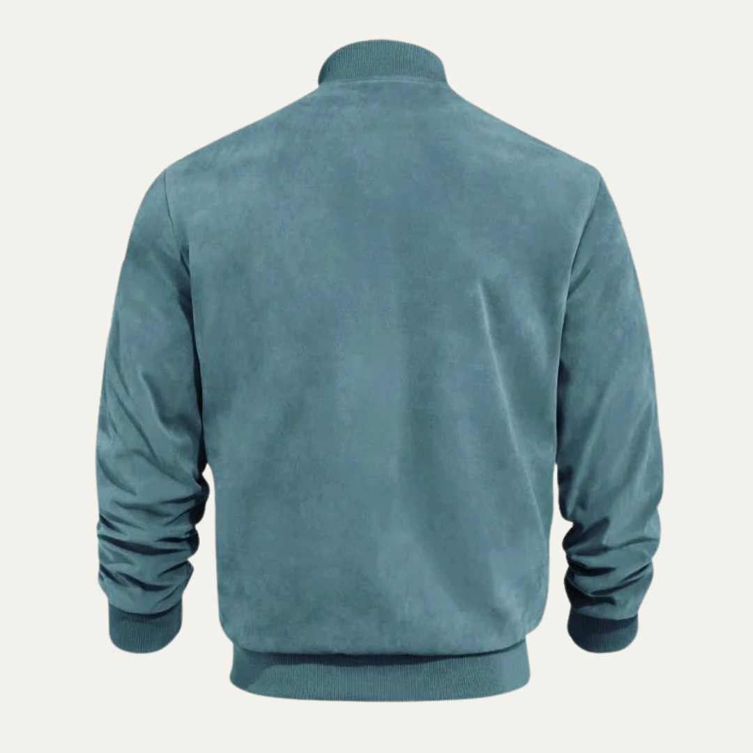 Men's Quilted Zipper Bomber Jacket