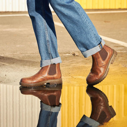Durable Steel Toe Leather Work Boots