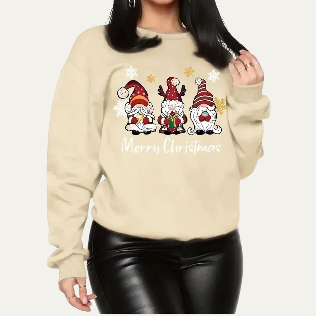 Fun Holiday Gnome Graphic Sweatshirt