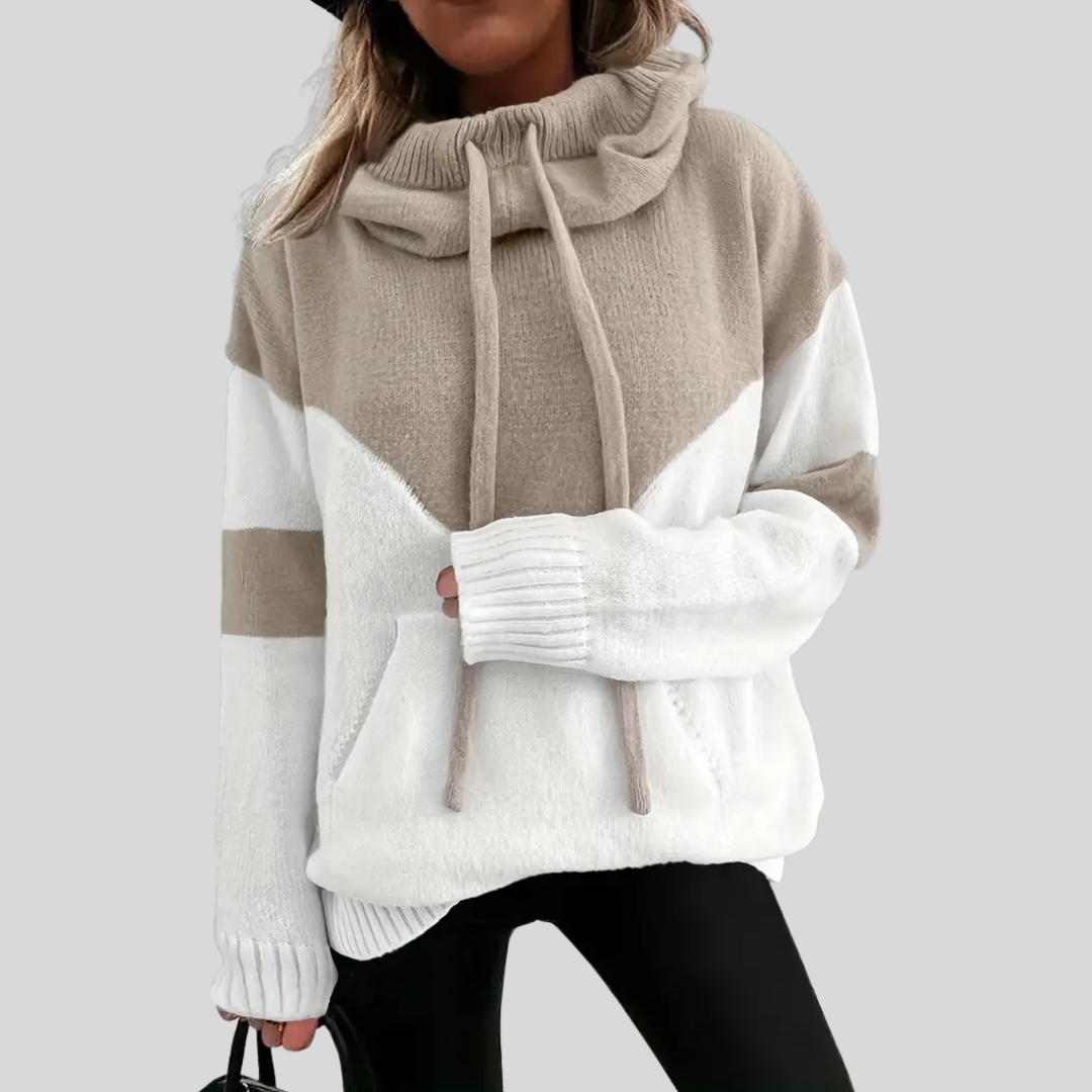 Soft Fleece Dual Color Hooded Sweatshirt