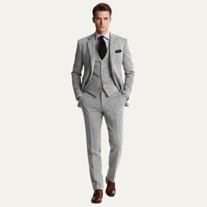 Classic Wool Three Piece Business Suit
