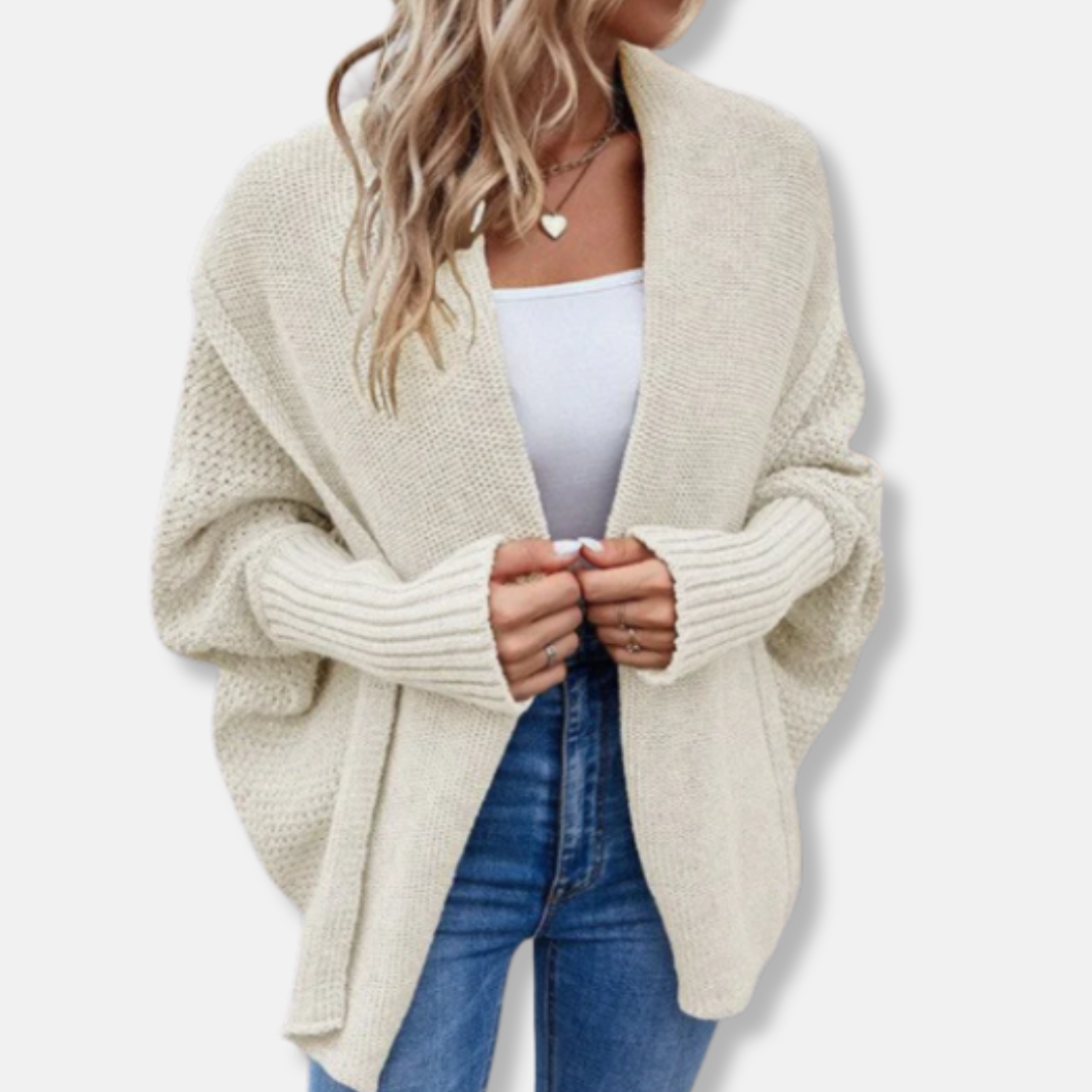 Cozy Large Knit Cardigan with Thick Cuffs
