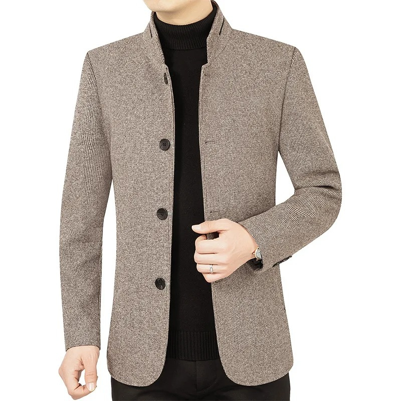 Modern Fit Mens Blazer with Four Button Closure