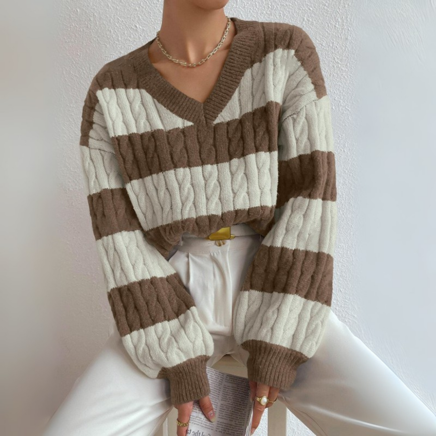 Soft Relaxed Fit V-Neck Sweater