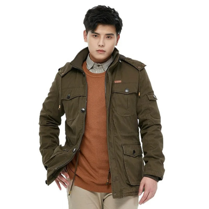 Warm Men's Fleece Lined Parka Winter Jacket