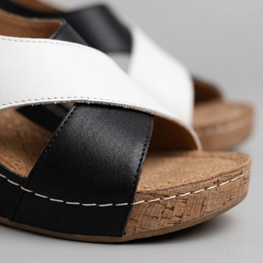 Elegant High Heel Summer Crossband Flat Sandals