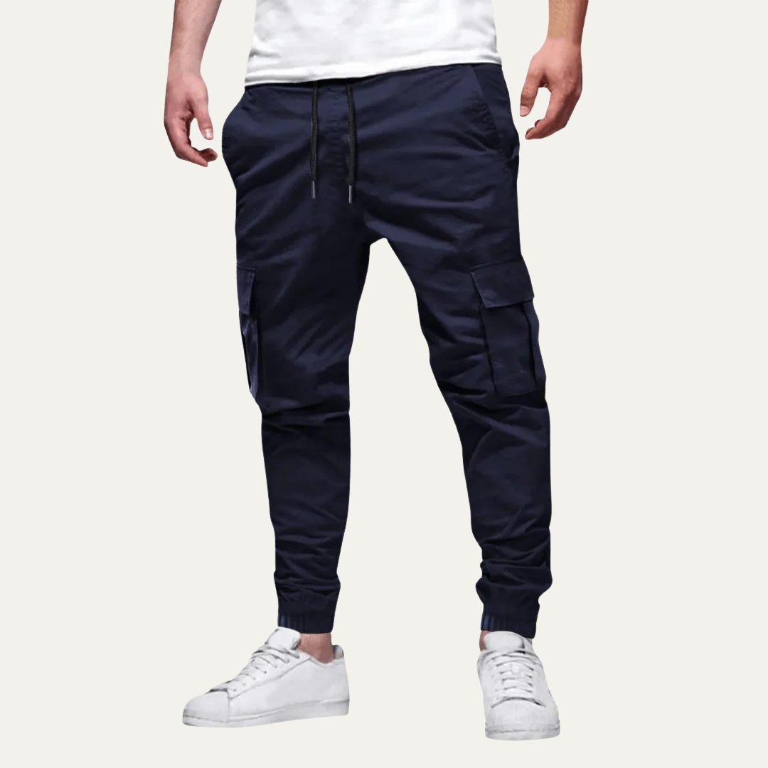 Men's Slim Fit Cargo Jogger Pants with Pocket Detail