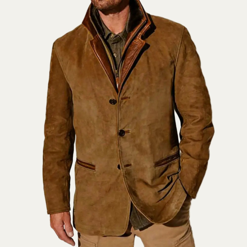 Classic Mens Patchwork Denim Jacket