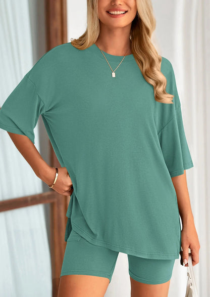 Comfy Summer Shorts Sleeveless Tank Two Piece Outfit