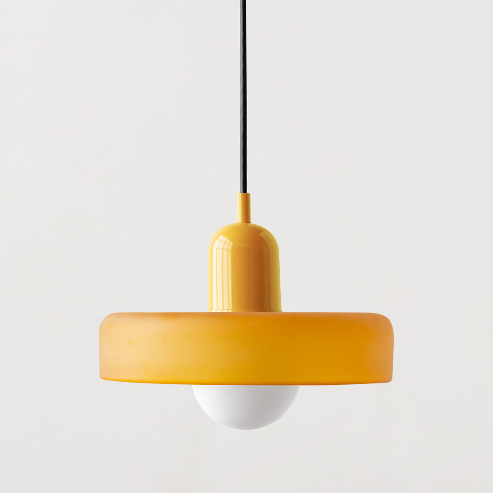 Vibrant Pendant Light With Adjustable Metal Arm