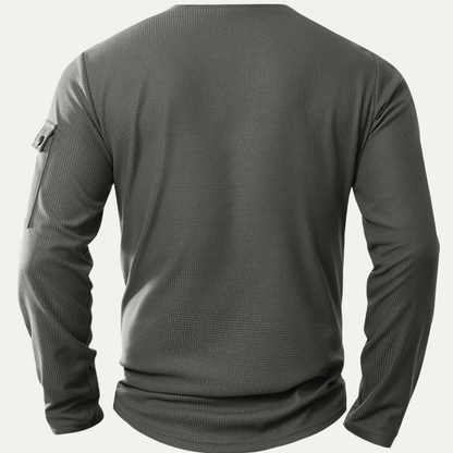 Relaxed Fit Men's Waffle Knit Casual Shirt
