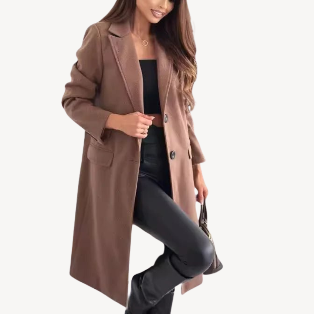 Ladies Warm Parka Coat with Pockets