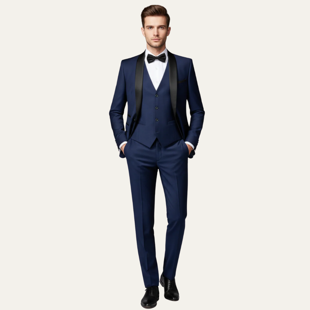 Luxury Black Tie Three Piece Tuxedo Suit