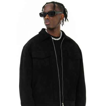 Luxury Suede Leather Mens Jacket