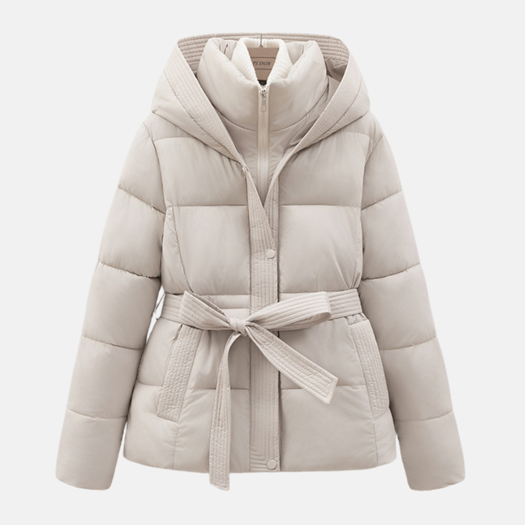 Warm Padded Parka Coat for Women - Slim Fit Hoodie