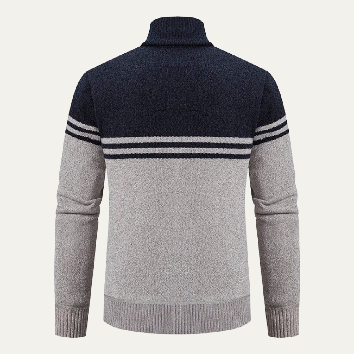 Warm Men's Cable Knit Fleece Lined Cardigan Sweater