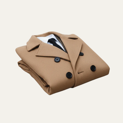 Classic Fit Navy Double Breasted Coat