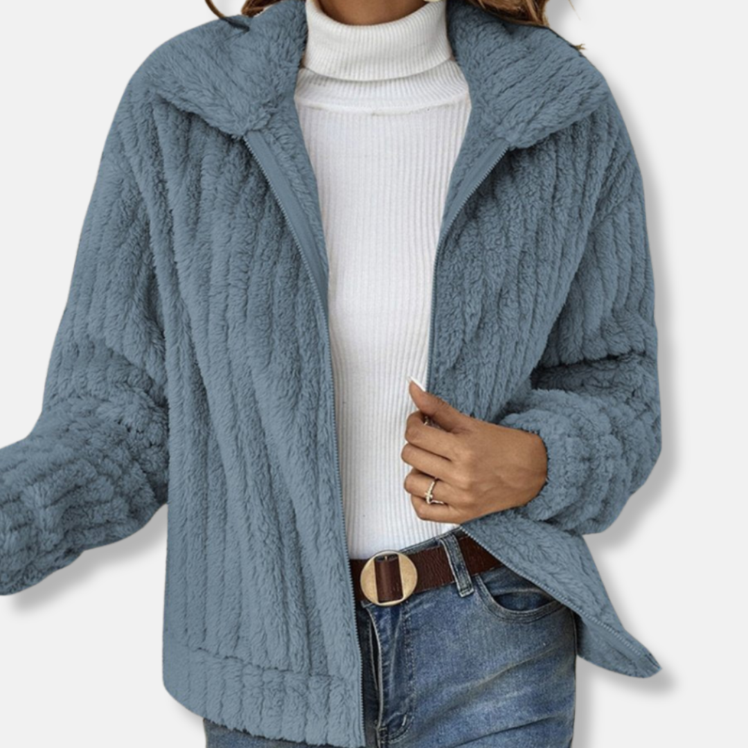 Soft Fleece Bomber Jacket | Casual Fit Coat