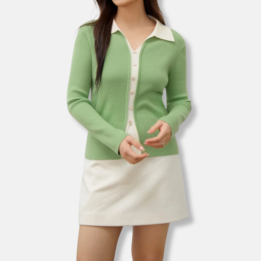 Women's Crew Neck Long Sleeve Ribbed Sweater