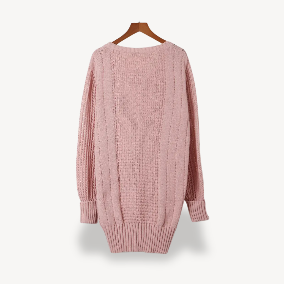 Cozy Crew Neck Sweater Dress for Women