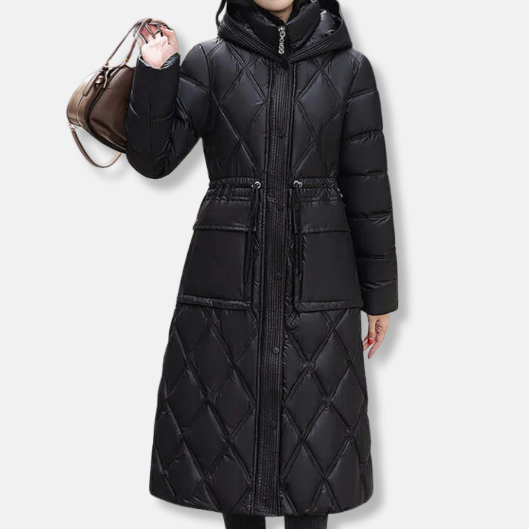 Warm Quilted Down Jacket | Hooded Winter Coat
