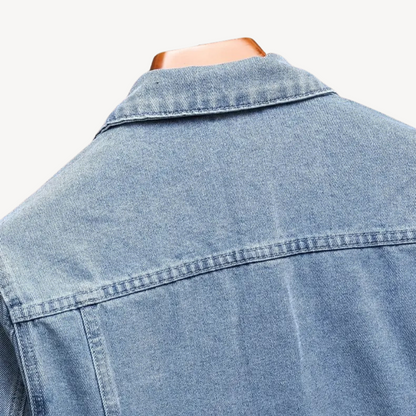 Navy Blue Casual Men's Jeans Jacket