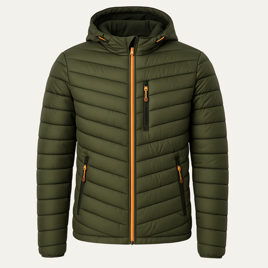 Men's Slim Water Resistant Parka Coat - OutfitLondon