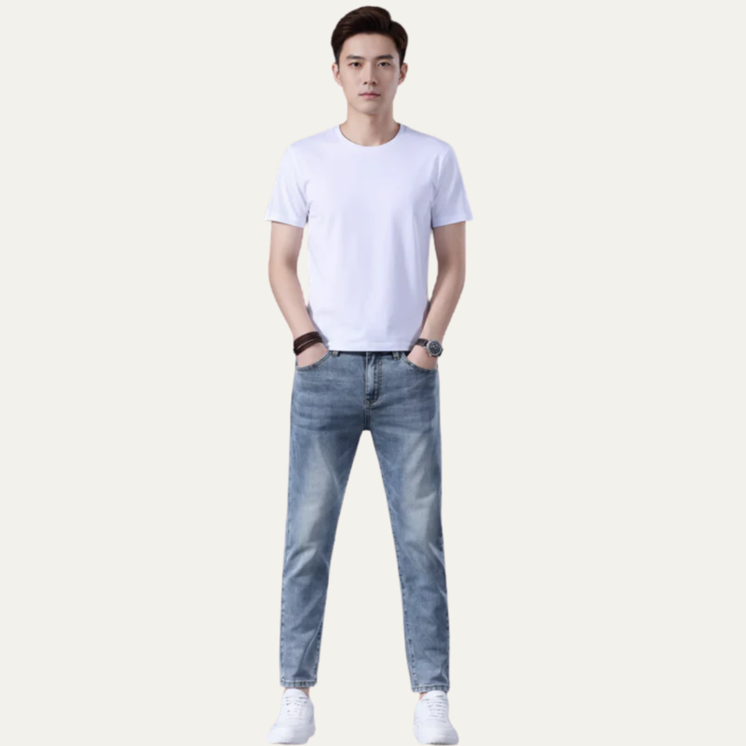 Men's Classic Straight Fit Jeans Pants
