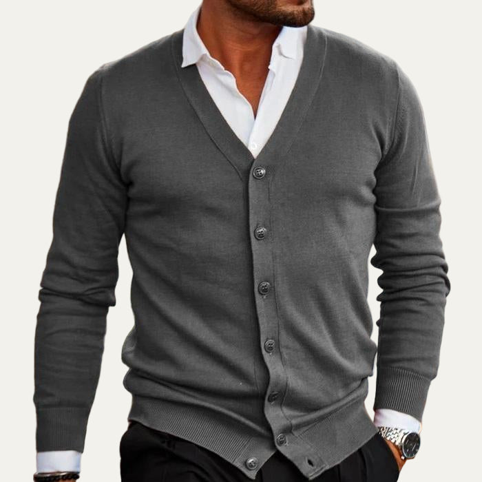 Men's Simple Open Front Sweater