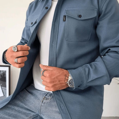 Relaxed Fit Mens Casual Shirt Jacket