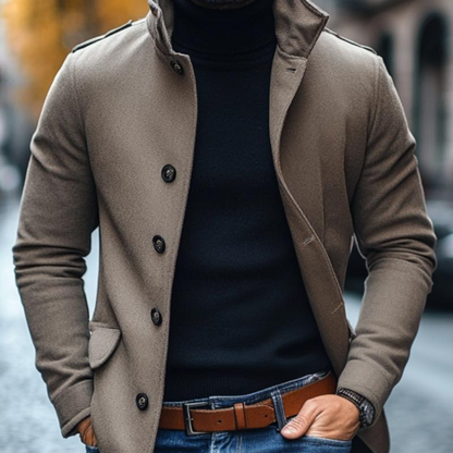 Men's Tailored Fit Overcoat | Stylish