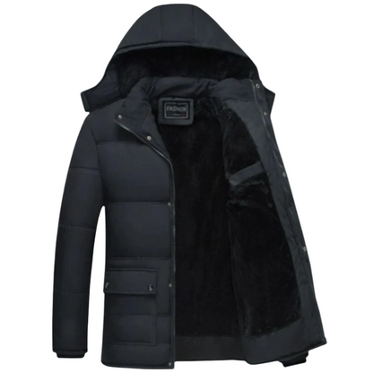 Warm Padded Mens Parka Coat Modern Fit