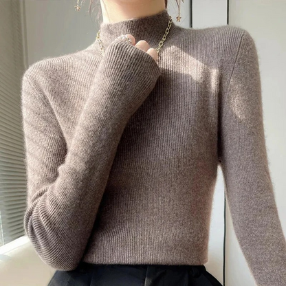 Cozy Fitted Ladies Wool Winter Sweater