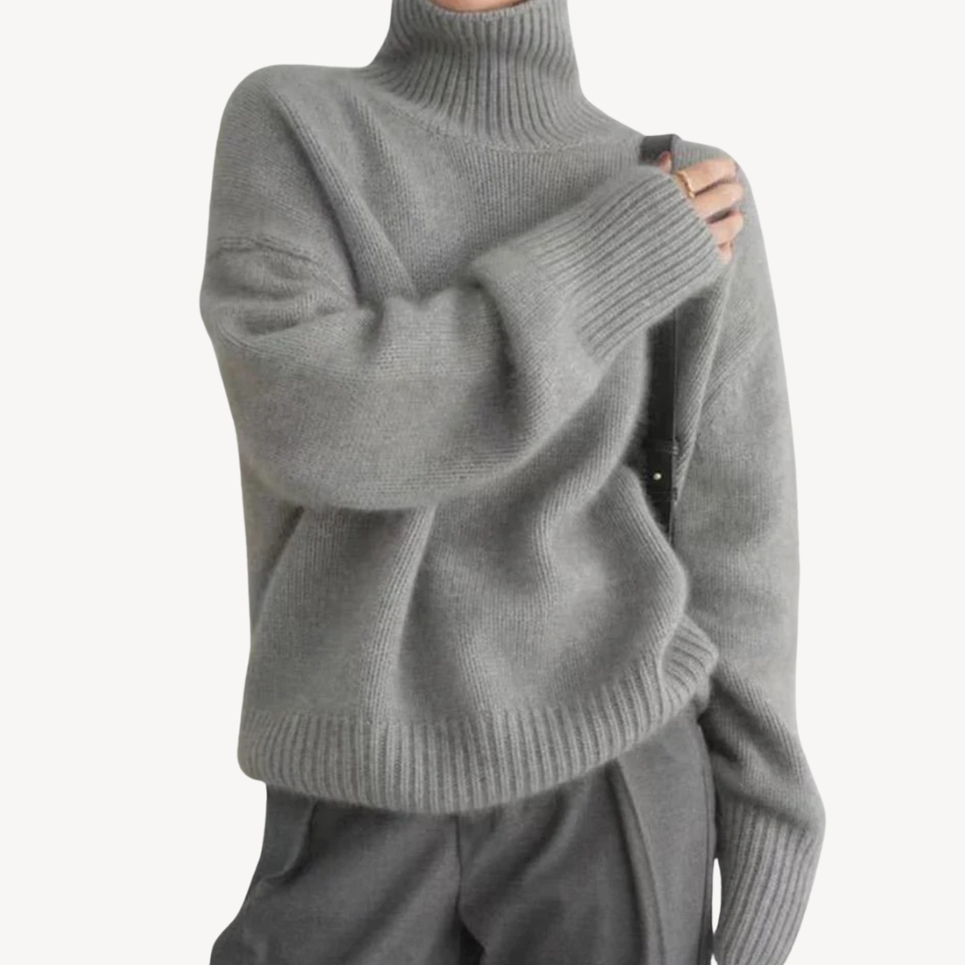 Textured Knit Pullover Sweater for Ladies